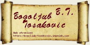 Bogoljub Tošaković vizit kartica